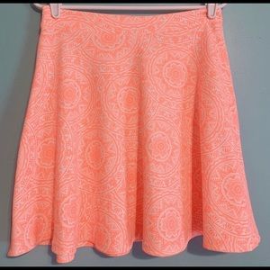 FRANCESCA’S | Pink + White Boho Skirt